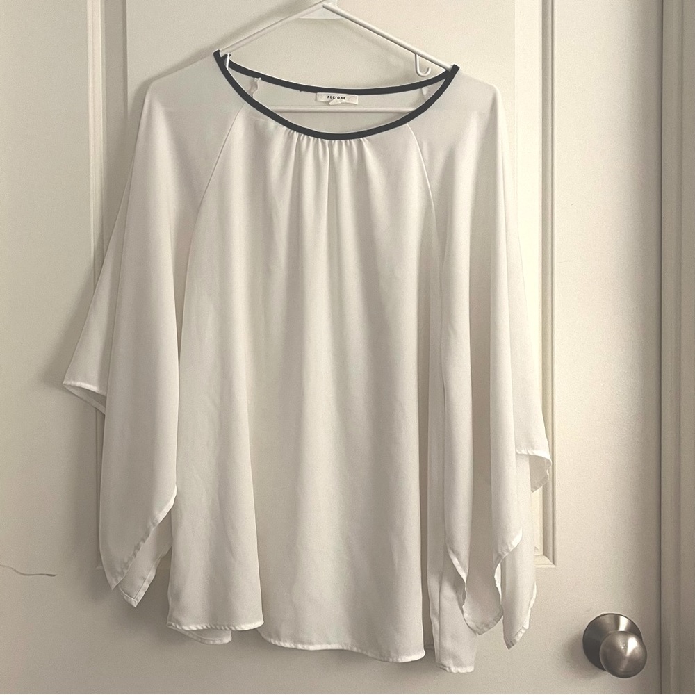 Pleione Women's Tunic Blouse with Bell Sleeves